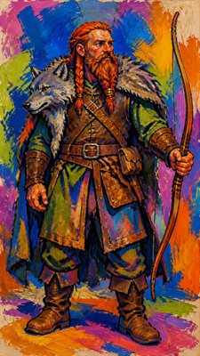 Fauvism Art Style tabletop character portrait example