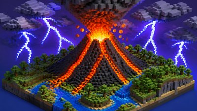 Voxel Art Style YouTube thumbnail example
