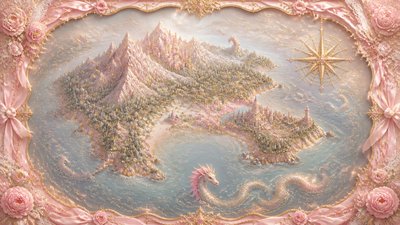 Princesscore Aesthetic fantasy map example