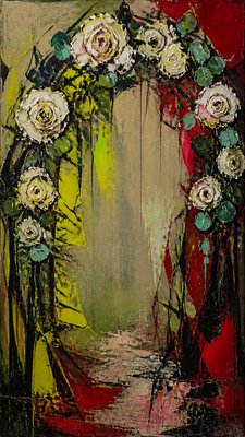 Neo-Expressionist Figurative Art Style wedding invitation example