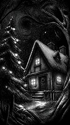 Horror Manga Art Style Christmas card example