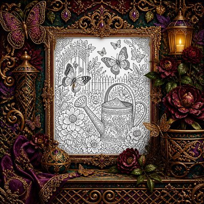 Victorian Architecture Art coloring page example