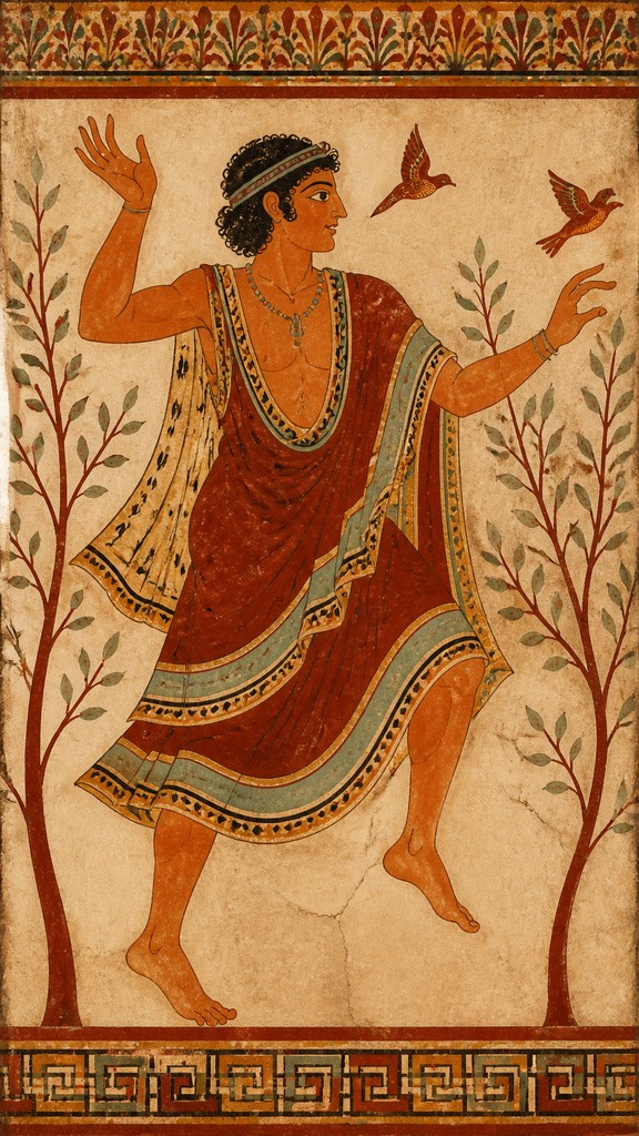 full-length portrait of an elegant figure — Etruscan Art Style