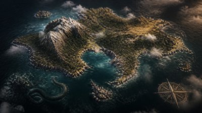 VFX Compositing Digital Art Style fantasy map example