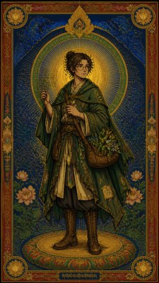 Buddhist Religious Art character design example