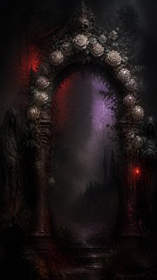 Dark Fantasy Art wedding invitation example