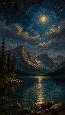Oil Painting Art Style phone wallpaper example