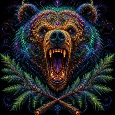 Fractal Abstract Art Style t-shirt design example