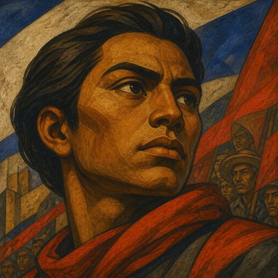 AI-generated interpretation of Mexican Muralism