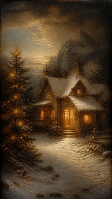 Renaissance Classical Art Style Christmas card example