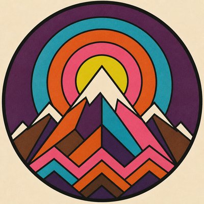 Retro Geometric Art logo concept example