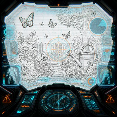 Mecha Pilot Interface View coloring page example