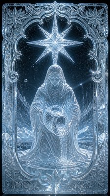 Ice Sculpture Art Style tarot card example