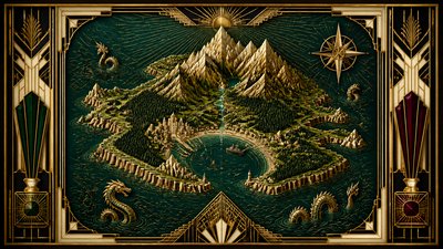 Art Deco Interior Design fantasy map example