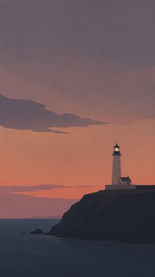 Minimalist Landscape Art Style poster example