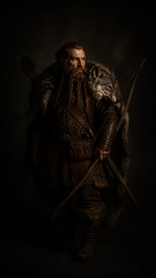 Moody Portrait Photography Style tabletop character portrait example