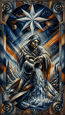 Cubo-Futurism Art Style tarot card example