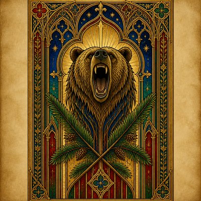 Gothic Religious Art t-shirt design example