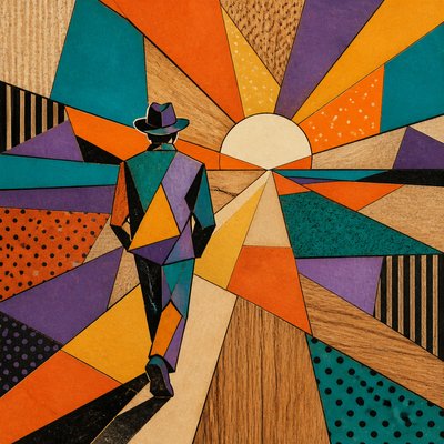 Synthetic Cubism Art Style album cover example