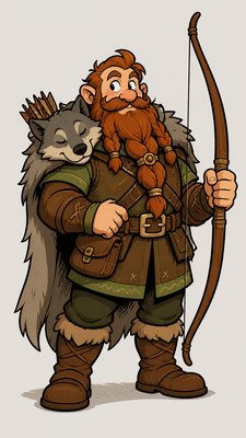 Cartoon Comic Art tabletop character portrait example