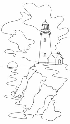 Single Line Minimalism Art Style poster example