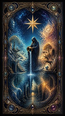Surrealist Landscape Art Style tarot card example