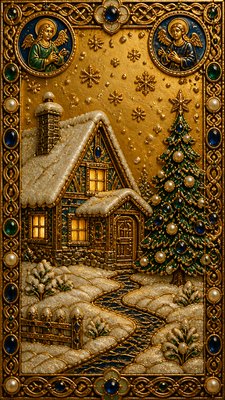 Byzantine Jewelry Design Christmas card example
