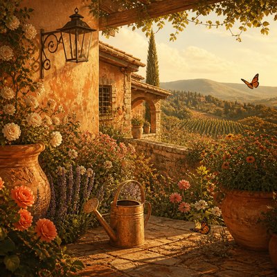 Tuscan Interior Design coloring page example