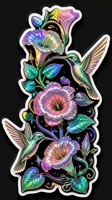 Holographic Sticker Design phone case design example