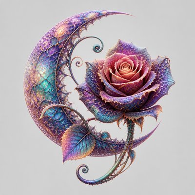 Procedural Digital Art Style tattoo design example
