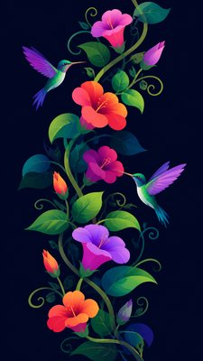 Vector Digital Art Style phone case design example