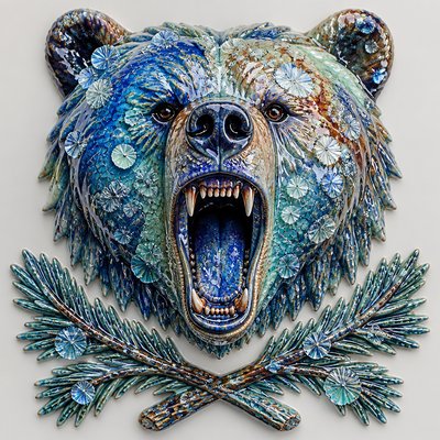 Crystalline Glaze Ceramic Art Style t-shirt design example