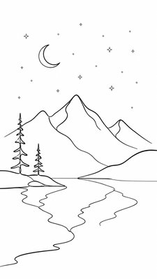 Minimalist Line Portrait Style phone wallpaper example