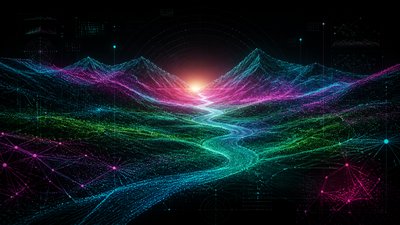 Data Visualization Contemporary Art Style desktop wallpaper example