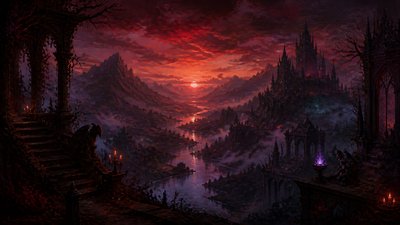 Gothic Fantasy Art desktop wallpaper example