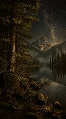 Forest Nature Art phone wallpaper example