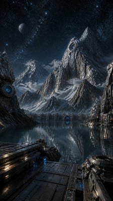 Mecha Sci-Fi Art phone wallpaper example