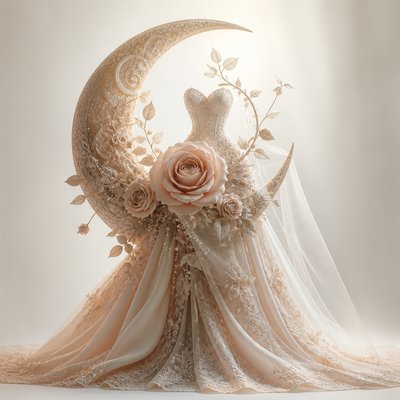 Bridal Couture Fashion Design tattoo design example