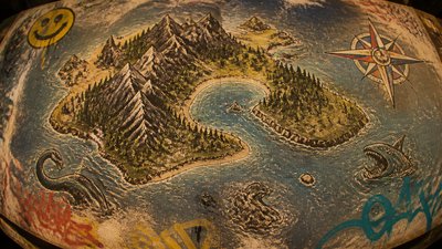 Skater Aesthetic fantasy map example