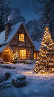Digital Realism Art Style Christmas card example