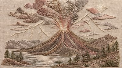 Hand Embroidery Illustration / Textile Art YouTube thumbnail example