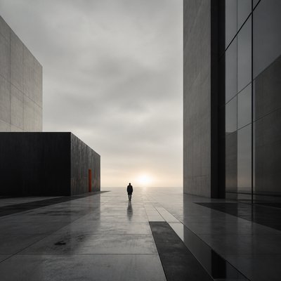 Minimalist Modern Art Style album cover example