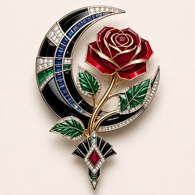 Art Deco Jewelry Design tattoo design example
