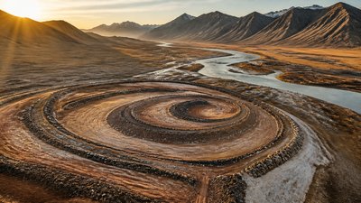 Land Art Style desktop wallpaper example