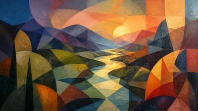 Abstract Still Life Art Style desktop wallpaper example