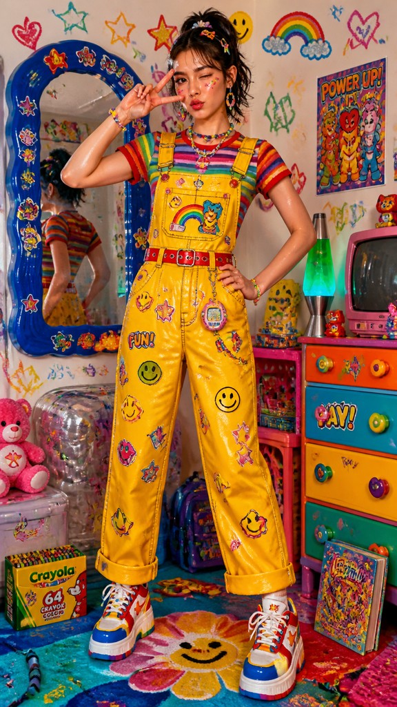 full-length portrait of an elegant figure — Kidcore Aesthetic