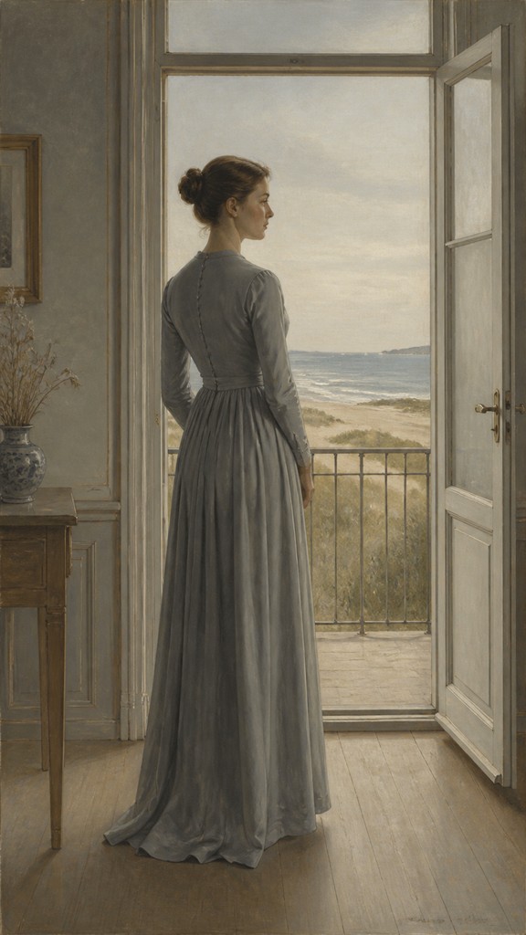 full-length portrait of an elegant figure — Danish Art Style