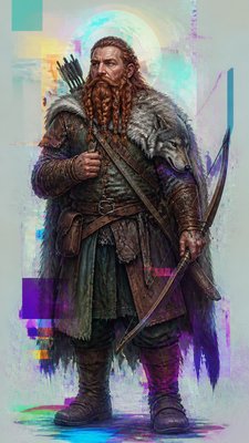 Post-Internet Art Style tabletop character portrait example