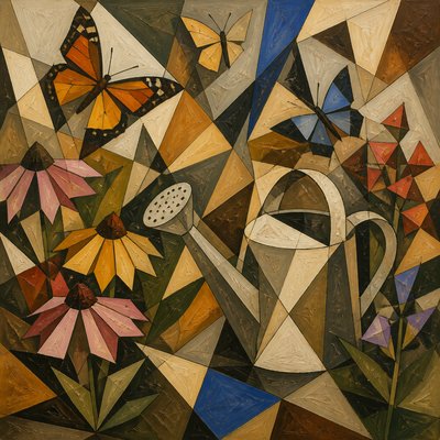 Cubist Modern Art Style coloring page example