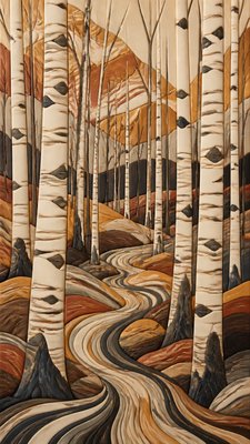 Nerikomi Ceramic Art Style wall art print example